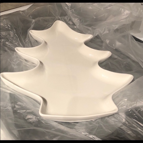 Christmas tree large serving dish ceramic - like new - Picture 1 of 5